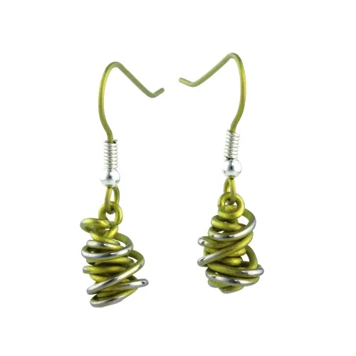 Chaos 12mm Yellow Drop Earrings